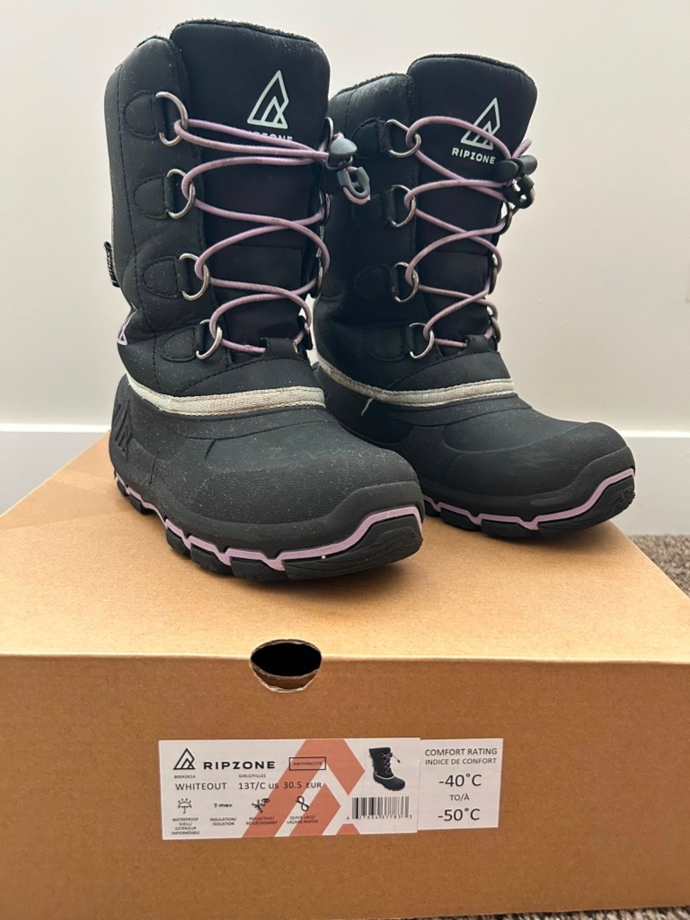 RIPZONE Whiteout girl’s winter boots
